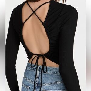 ASTR Open Back Crop Top M